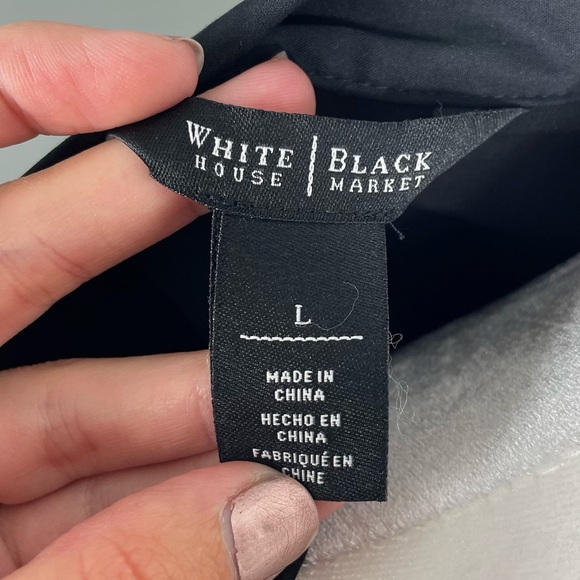 White House Black Market Sheer Black Sleeveless Blouse - Picture 5 of 6